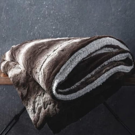 ViscoSoft Bulk 10 Piece Faux Fur Throw Size 50" x 60" Sherpa Luxury Blanket Dark Brown - Shed Free Furry Comforter - Bulk Pack