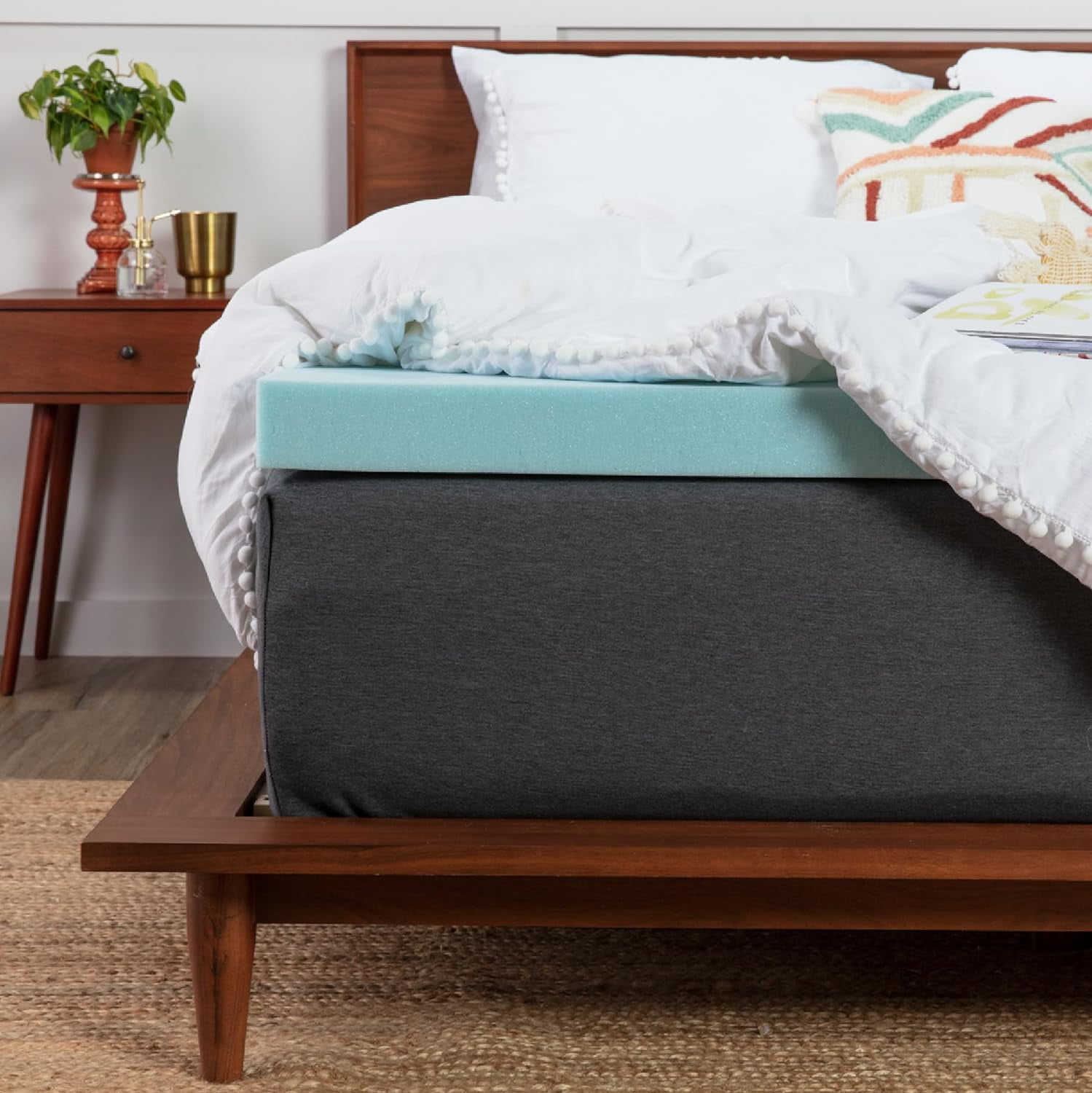 ViscoSoft Memory Foam Mattress Topper Queen 2 Inch Reflex Gel
