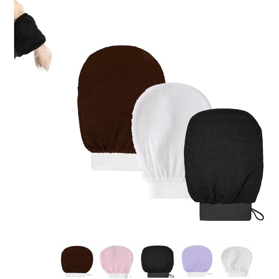Viscose Exfoliating Mitts, Viscose Exfoliating Glove, ExfoliatingGlove Body Scrubber, Shower Face and Body Exfoliator, Korean Style Skin Scrubber Washcloth (3pcs*D)