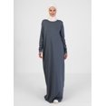 thumbnail image 1 of Viscose Fabric Basic Modest Dress Granite, 1 of 5