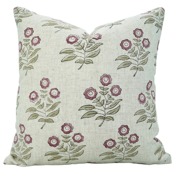 Viscose Linen Pillow Covers for Cozy Spaces, Hand block prints, 14"X20" By Fabdivine, Neha