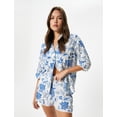 thumbnail image 1 of Viscose Long Sleeve Buttoned Floral Pyjama Top, 1 of 6