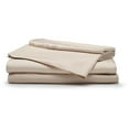 thumbnail image 1 of Viscose Twin XL Bed Sheet Set - 4 Piece Soft & Cool Sheets - Flat Sheet, Fitted Sheet, 2 Pillowcases - Sand, 1 of 6