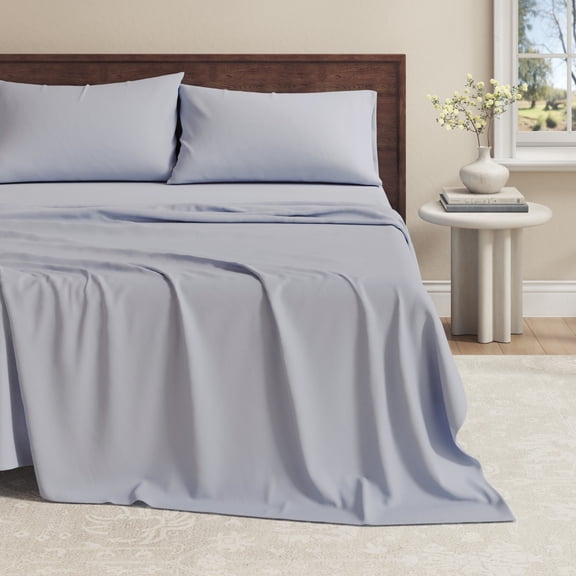 Viscose from Bamboo & Cotton Blend Jersey Sheet Set - Ultra-Soft, Breathable, Stretchy 3-Piece Bedding Set (Twin / Twin XL, Sky Blue)