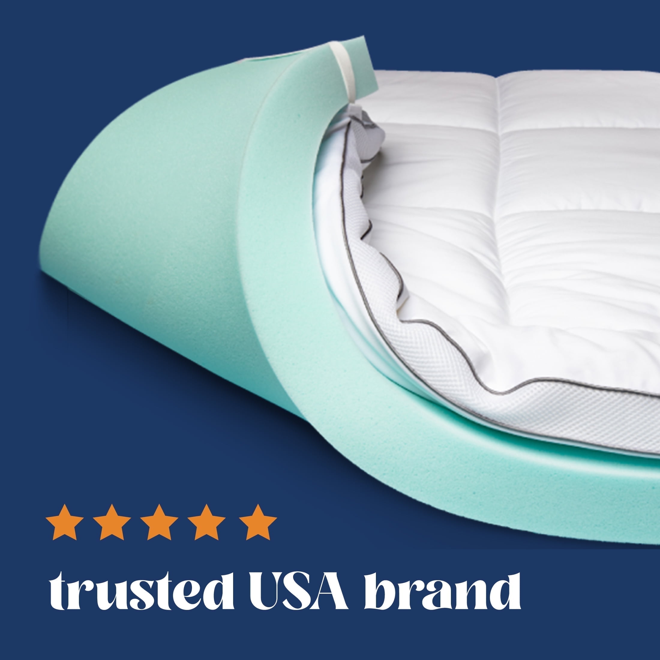Twin XL Gel Memory Foam and Down Alternative Mattress Topper