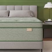 Viscountess King Mattress 12 inch with Gel Memory Foam Medium Firm Euro Top Hybrid Mattress King Size in a Box,Adult