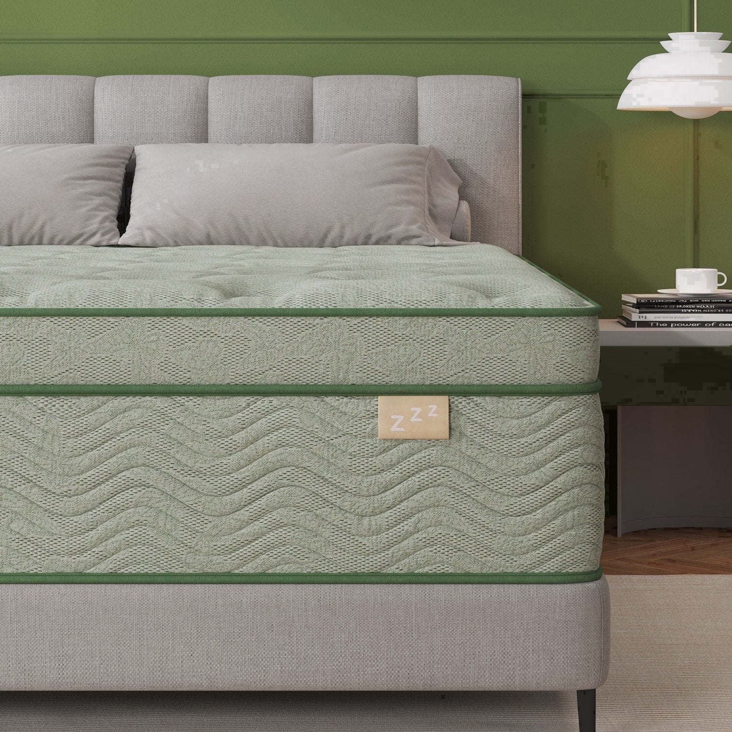 Viscountess Queen Mattress 10 inch with Gel Memory Foam Medium Firm Euro Top Hybrid Mattress Queen Size in a Box,Adult