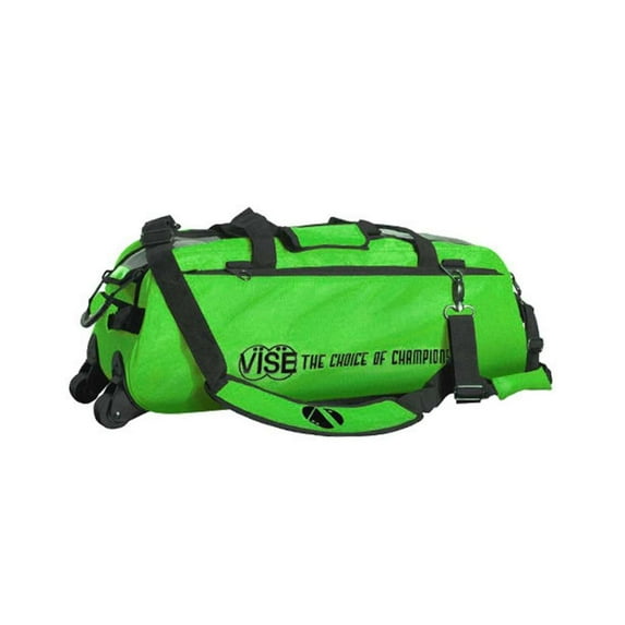 Vise Clear Top 3 Ball Tote Roller Bowling Bag- Green