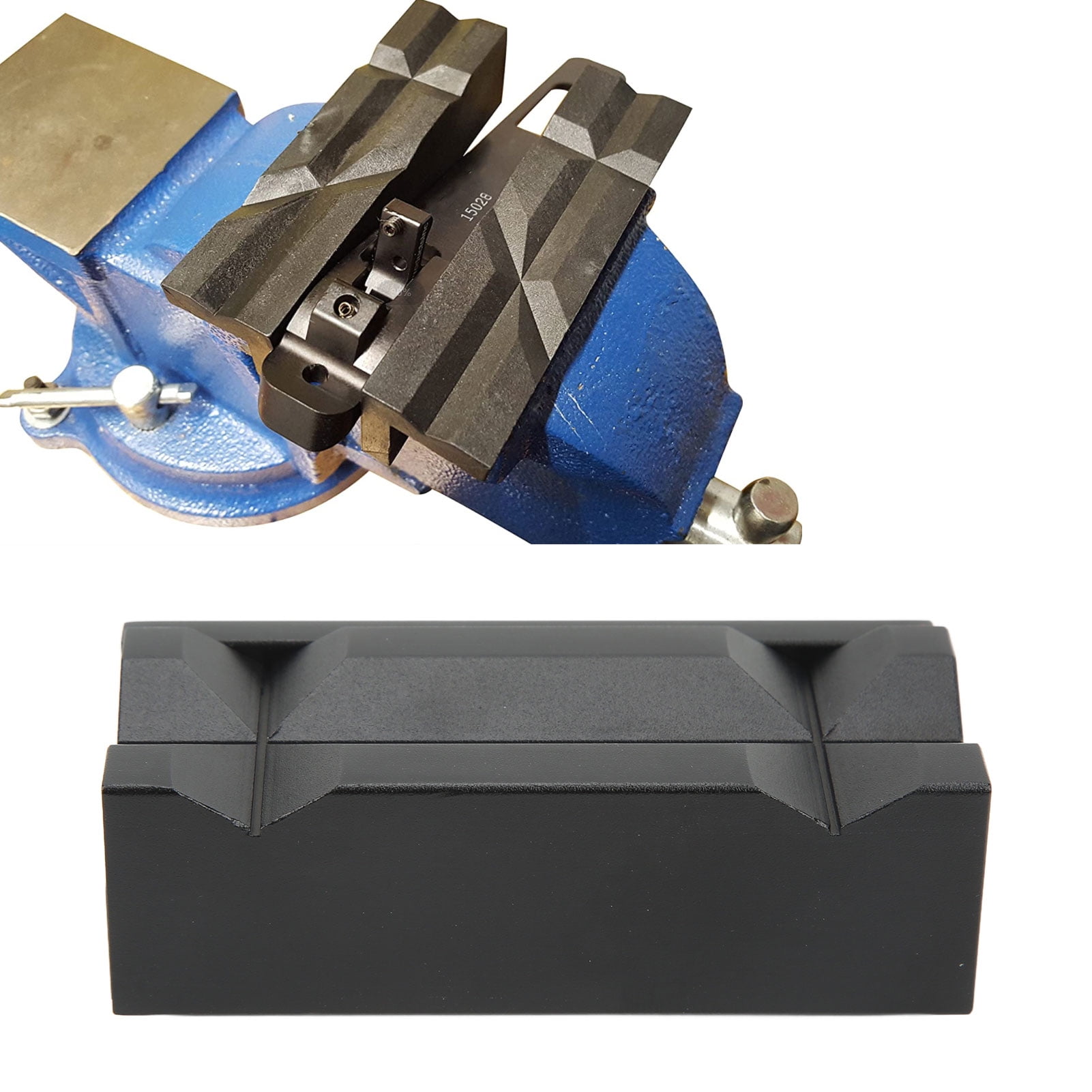 Vise Jaws, Vice Jaw Cover Steel Billet Aluminum Grooved For Bench Vices