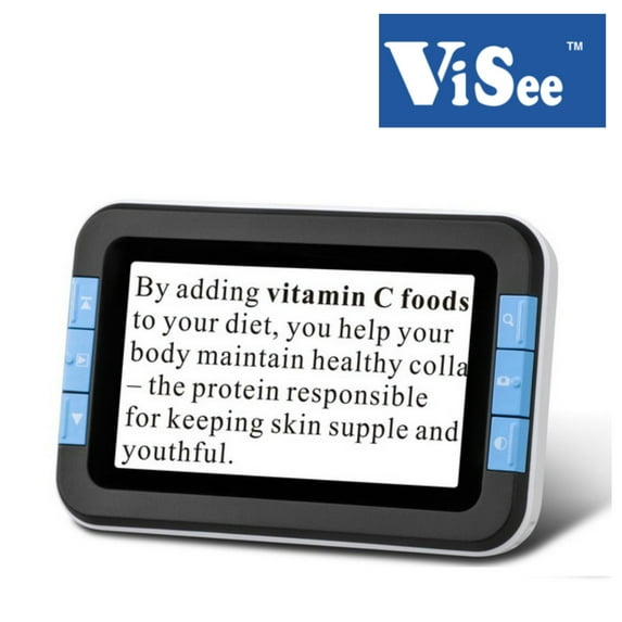 Visee LVM-480 4.3" Digital Magnifier with 4-Level Magnifications and 3 Color Modes for Low Visions