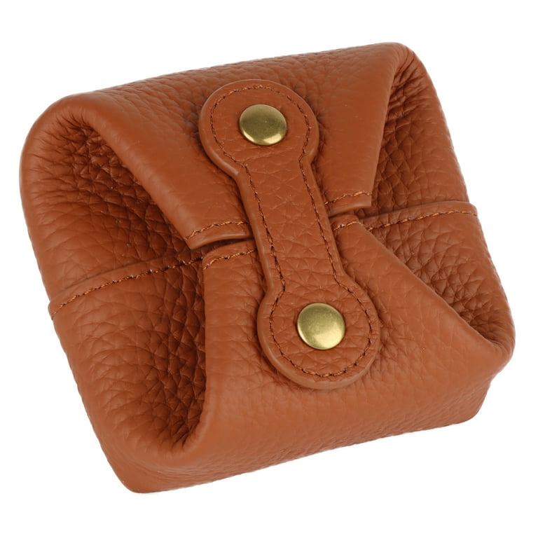 Visfresh Leather Coin Pouch Change Holder Wallet Organizer for Men and Women