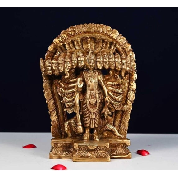 Vishnu Dashavatar Brass Idol, Virat Roop of Lord Vishnu in Brass Idol ...