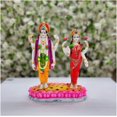 thumbnail image 1 of Vishnu Lakshmi Statue in Marble Dust Lord Vishnu Goddess Lakshmi Idol Hindu God Goddess Statue Laxmi Narayan Sculpture Standing Vishnu Lakshmi Figurine Indian Home Temple Decor - AtoZ India Cart, 1 of 3