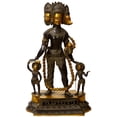 thumbnail image 1 of Vishnu Vaikuntha Brass Sculpture - Handmade Hindu Spiritual Art, 1 of 1
