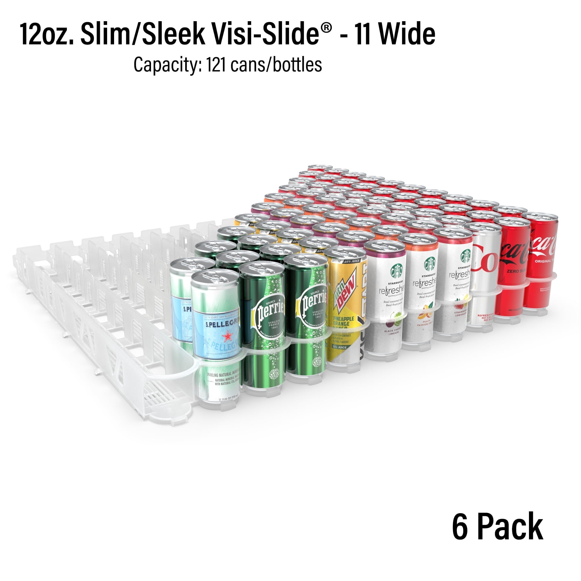 Visi-Slide 14/16oz Soda Beverage Dispenser - Gravity Fed