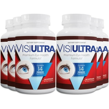 VisiUltra Eye Supplements for Adults - Best Capsules for Eye Health - Includes Vitamin & Mineral for Healthy Clear Vision - Capsules for Eyesight Improvement (6 Pack)