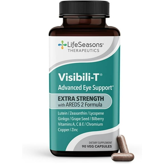Visibili-T Extra Strength - Vitamin Supplement for Eye Health & Vision Support - Lutein, Zeaxanthin, Chromium, Carrot, Bilberry, Grape Seed Extract & Ginkgo Biloba - 90 Capsules