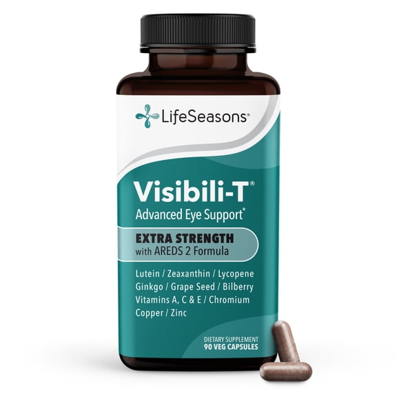 Visibili-T Extra Strength - Vitamin Supplement for Eye Health & Vision Support - Lutein, Zeaxanthin, Chromium, Carrot, Bilberry, Grape Seed Extract & Ginkgo Biloba - 90 Capsules