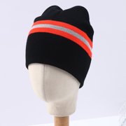 Visibility Safety Beanie, 360-Degree Reflective Comfortable Knit Beanie Headcover Hat, Warming Cap for Work -2Pcs