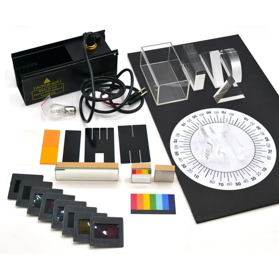 Visible Ray Geometrical Table Top Optics Set - 28 Pieces