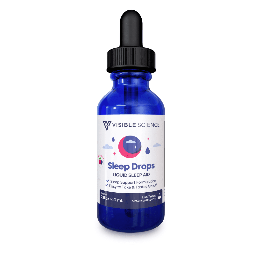 Visible Science Sleep Drops – Flavor Liquid Sleep Aid Supplement – Berry, 2 fl oz (60 mL)