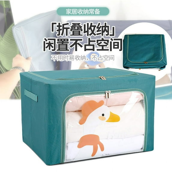 Visible Window Large Capacity Quilt Clothing Storage Box Cloth Finishing Box Wardrobe Folding Storage Bag