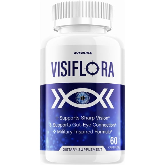 Visiflora Eye Support Supplement  Visi Flora Pills Advanced Formula for Healthy Vision, 1 Pack, 60 Capsules