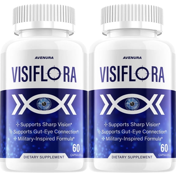 Visiflora Eye Support Supplement – Visi Flora Pills Advanced Formula for Healthy Vision, 2 Pack, 120 Capsules