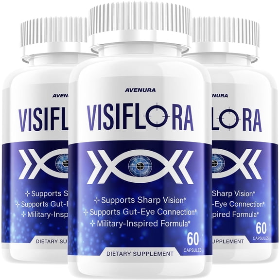 Visiflora Eye Support Supplement  Visi Flora Pills Advanced Formula for Healthy Vision, 3 Pack, 180 Capsules