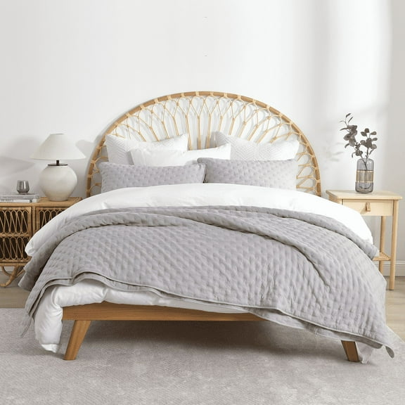 Visimisi Reversible Soft Bedspread Quilt Bedding Sets Size, 3 Pieces Bed in a Bag Soft Coverlet Sets