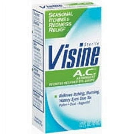 Visine A.C. Astringent Redness Reliever Eye Drops - 0.5 Oz (15 Ml), 6 Pack