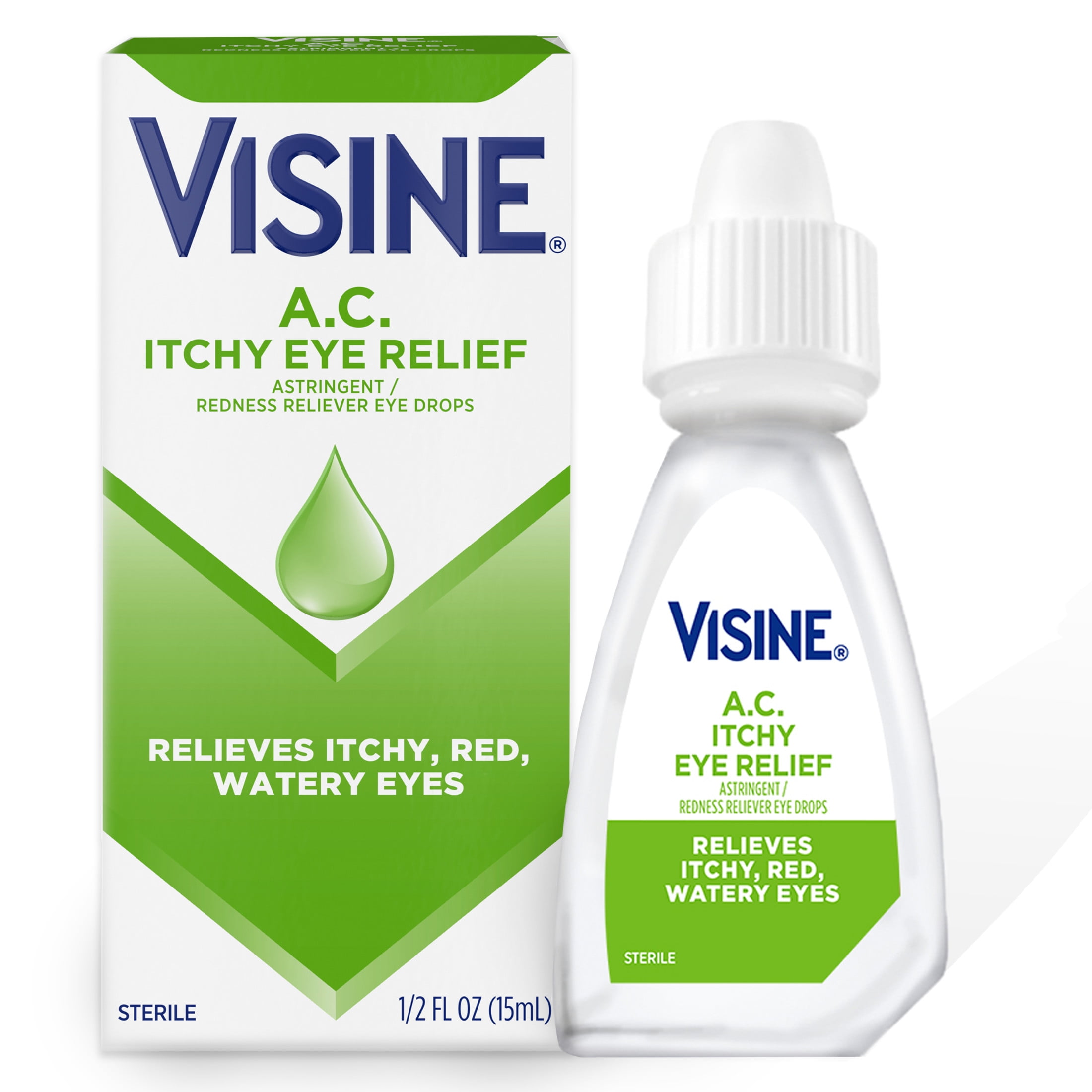 Visine A.C. Itchy Eye Relief & Redness Relief Eye Drops, 0.5 fl. oz