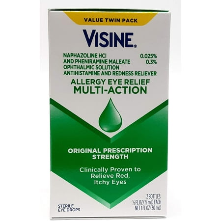 product image of Visine-A Eye Allergy Relief For Redness & Itchy Eyes 2 Count Each