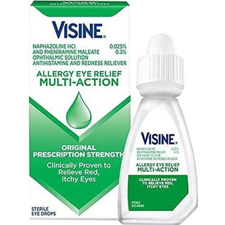 Visine Allergy Eye Drops, Original Prescription Strength, 0.05 oz, 6-Pack