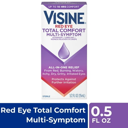 Visine Red Eye Total Comfort Multi-Symptom Eye Drops, 0.5 fl. oz