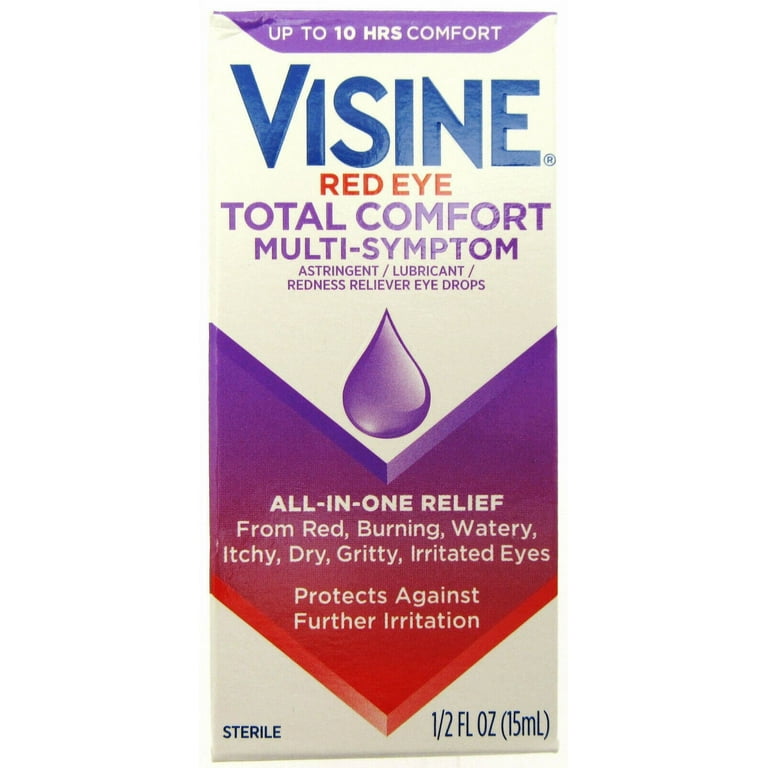 Visine Red Eye Total Comfort Multi-Symptom Eye Drops, 0.5 fl. oz