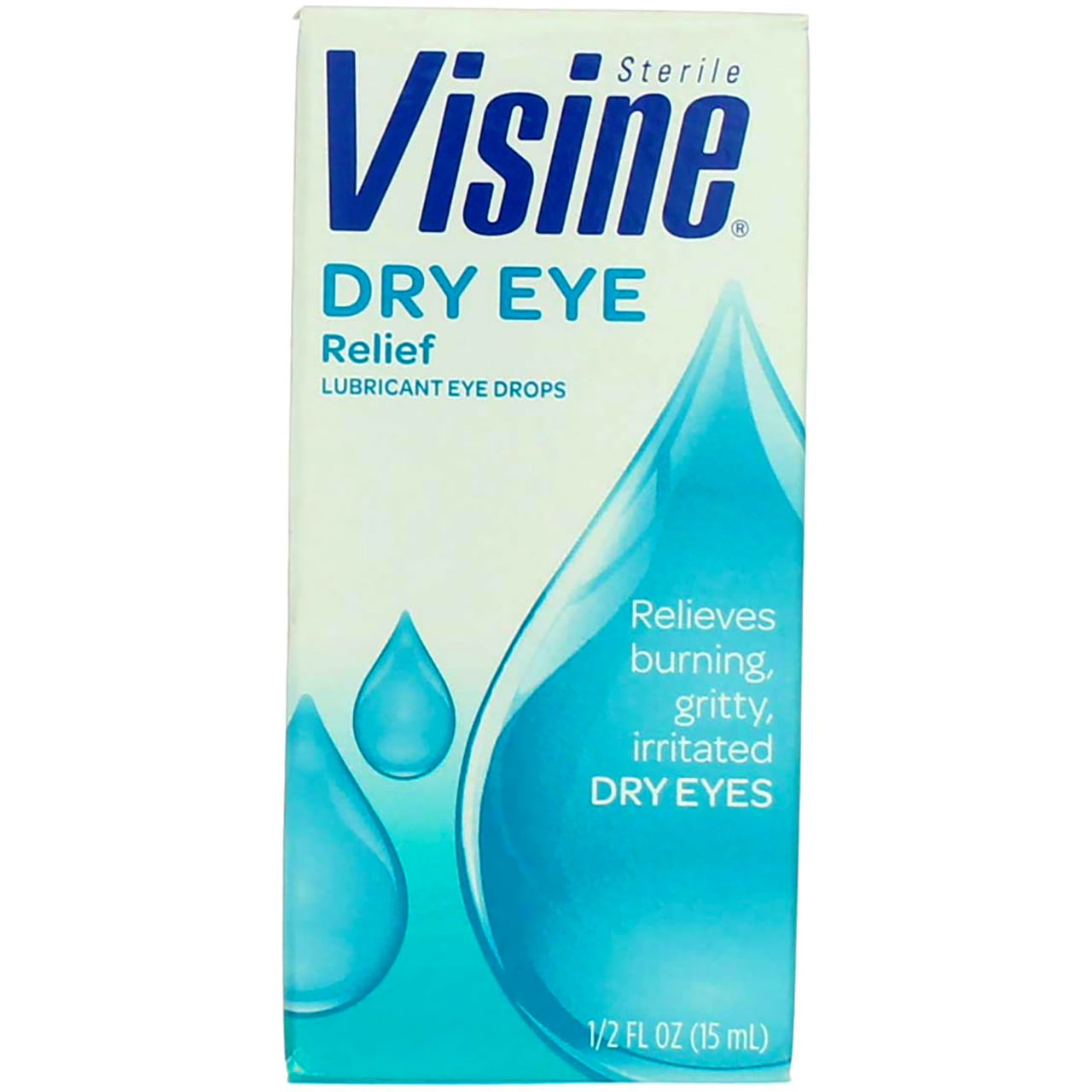 Visine Tears Lubricant Eye Drops for Dry Eye Relief, 0.5-Ounce Bottles Pack of 3