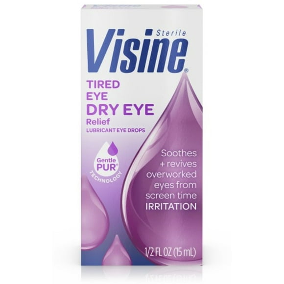 Visine Tired Eye Relief Eye Drops 0.50 oz (Pack of 2)