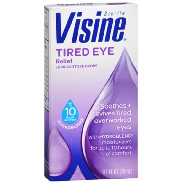 Visine Tired Eye Relief Eye Drops 0.50 oz (Pack of 4)