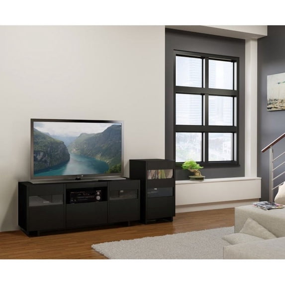 Vision 2 Piece Entertainment Set Black