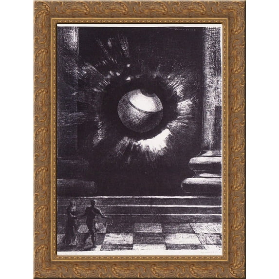 Vision 20x24 Gold Ornate Wood Framed Canvas Art by Redon, Odilon