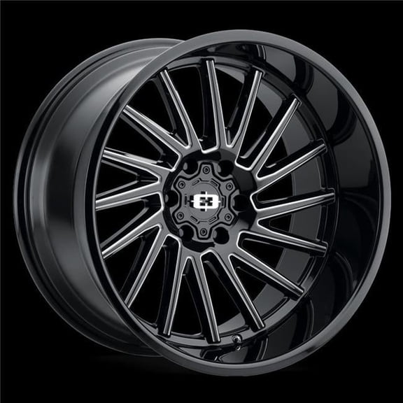 Vision 306-22073GBMS-19 5 x 127 mm Rapier Wheel Rim - Gloss Black Milled Spoke