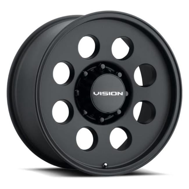 Vision 56-8987SB12 8 x 180 mm Midway Wheel Rim - Satin Black - Walmart.com