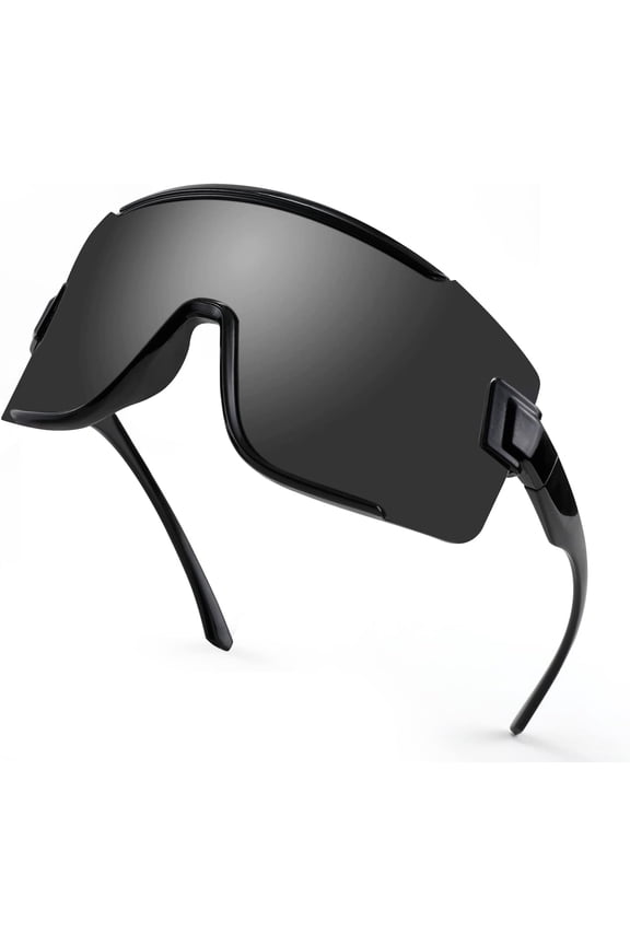 Vision Big Shield Wraparound Sunglasses Rave for Men Women Neon Sun Visor Glasses Cycling Ski Shades 80s 90s