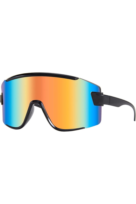 Vision Big Shield Wraparound Sunglasses Rave for Men Women Neon Sun Visor Glasses Cycling Ski Shades 80s 90s