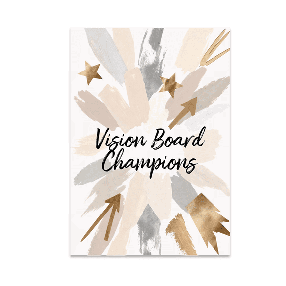 Vision Board Champions Abstract Art - Home Decor Enthusiast - 13x19 Poster Print