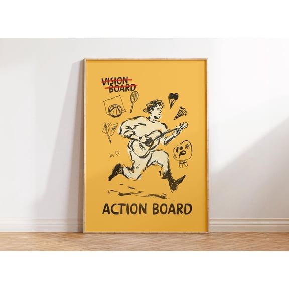 Vision Board Poster Office Wall Art Motivational Poster , Poster Print Only
