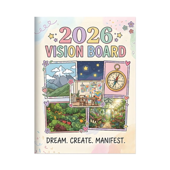 Vision Board Wish List Workbook Future Planning, Goal Setting Notebook for Dreams & Manifestation, Self-Improvement Journal for Success, Planning & Daily Motivation