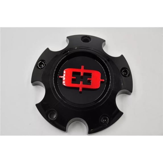 Vision Bolt-On Wheel Center Cap - Gloss Black & Red