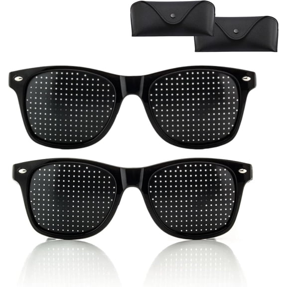Vision Correction Pinhole Glasses – Eye Training Glasses for Focus Improvement, Strain Relief & Natural Vision Support, Lightweight Frame for Daily Use & Relaxation